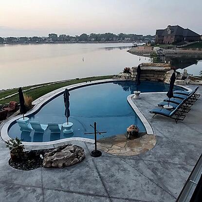 Lakeside pool